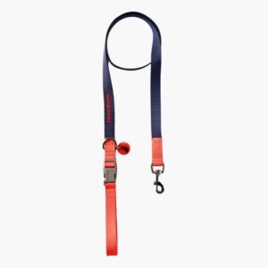 Sonia leash, red & navy blue