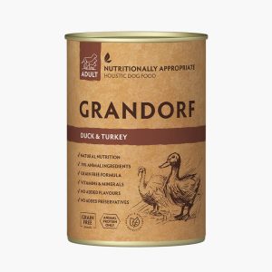 Grandorf Duck & Turkey wet food for adult dogs
