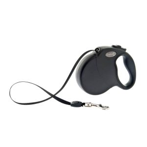 Ferribiella, Retractable tape leash black 3 & 5 m