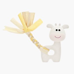 Chewing puppy toy: Giraffe With Fabric Tail