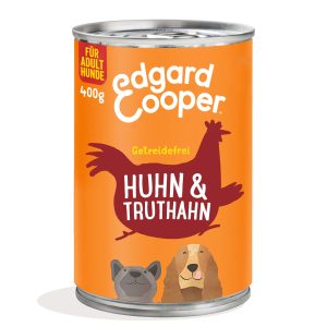 Pâtée pour chiens adultes Poulet  Dinde Edgard Cooper , 400g