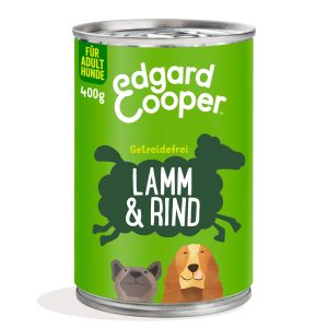 Pâtée pour chiens adultes, agneau et bœuf Edgard  Cooper, 400g