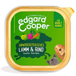 Pâtée pour chiens adultes, agneau et bœuf Edgard Cooper, 150g