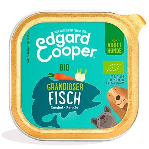 Pâtée bio au poisson pour chiens adultes Edgard Cooper, 100g