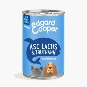 Pâtée pour chiens adultes, saumon et dinde Edgard  Cooper , 400g