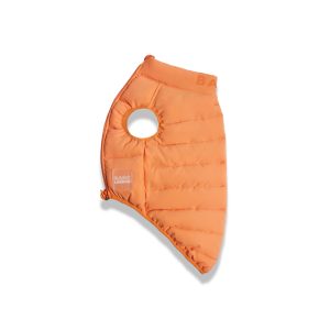 Reversible Dog Puffer Jacket, coral & khaki