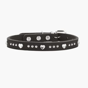 Dog Collar Aalborg Hearts black