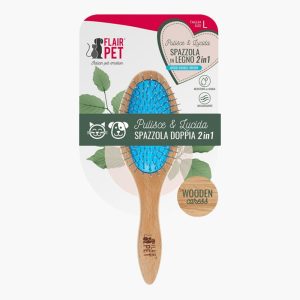 Double-Sided Wood Pet Brush