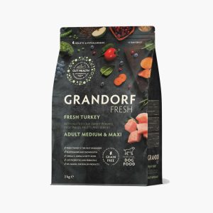 Grandorf, Adult Fresh Turkey dry food for Medium & Maxi Breeds