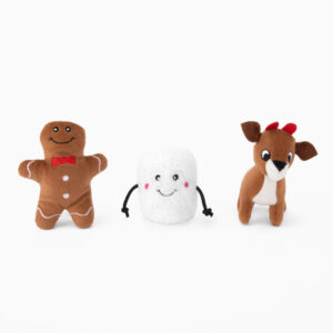 Holiday 3-Pack Santa’s Friends toys for small breeds