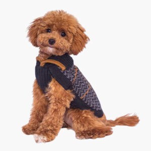 Preppy Blue Alpaca Dog Sweater