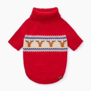 Reindeer Fair Isle Dog Sweater