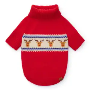 Reindeer Fair Isle Dog Sweater