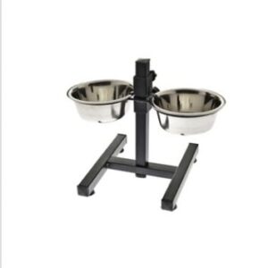 Dog Bar: Double Bowls Holder