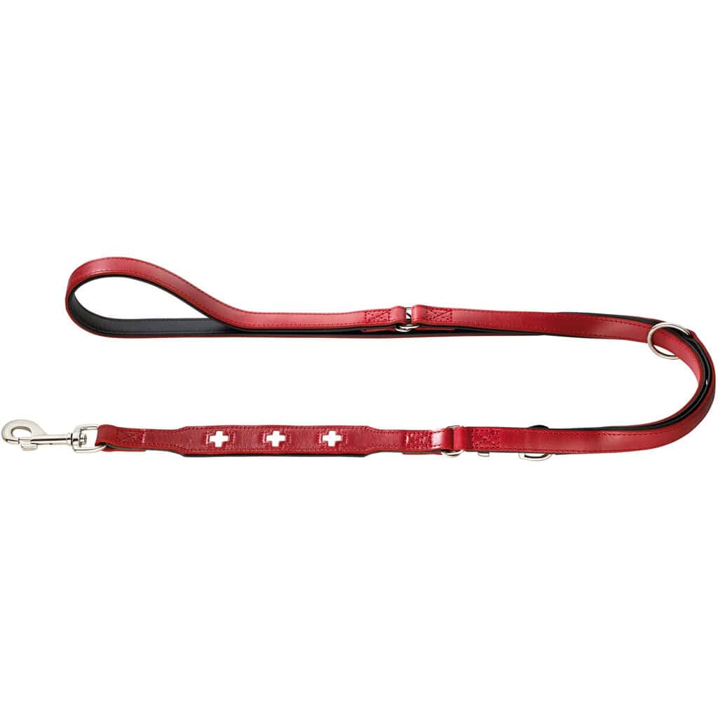 Adjustable Leash Swiss, red