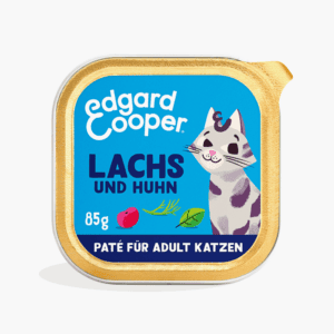 Edgard & Cooper cat food box, Salmon & Chicken (blue)