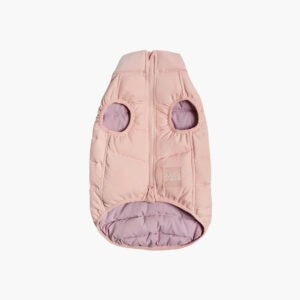 Reversible Dog Puffer Jacket, lilac & baby pink