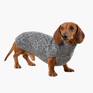 Salt and Pepper Knit 100% Alpaca Dog Sweater
