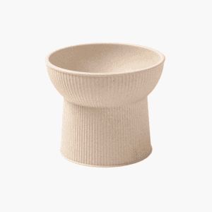 Albie Fluted Bamboo Cat Bowl