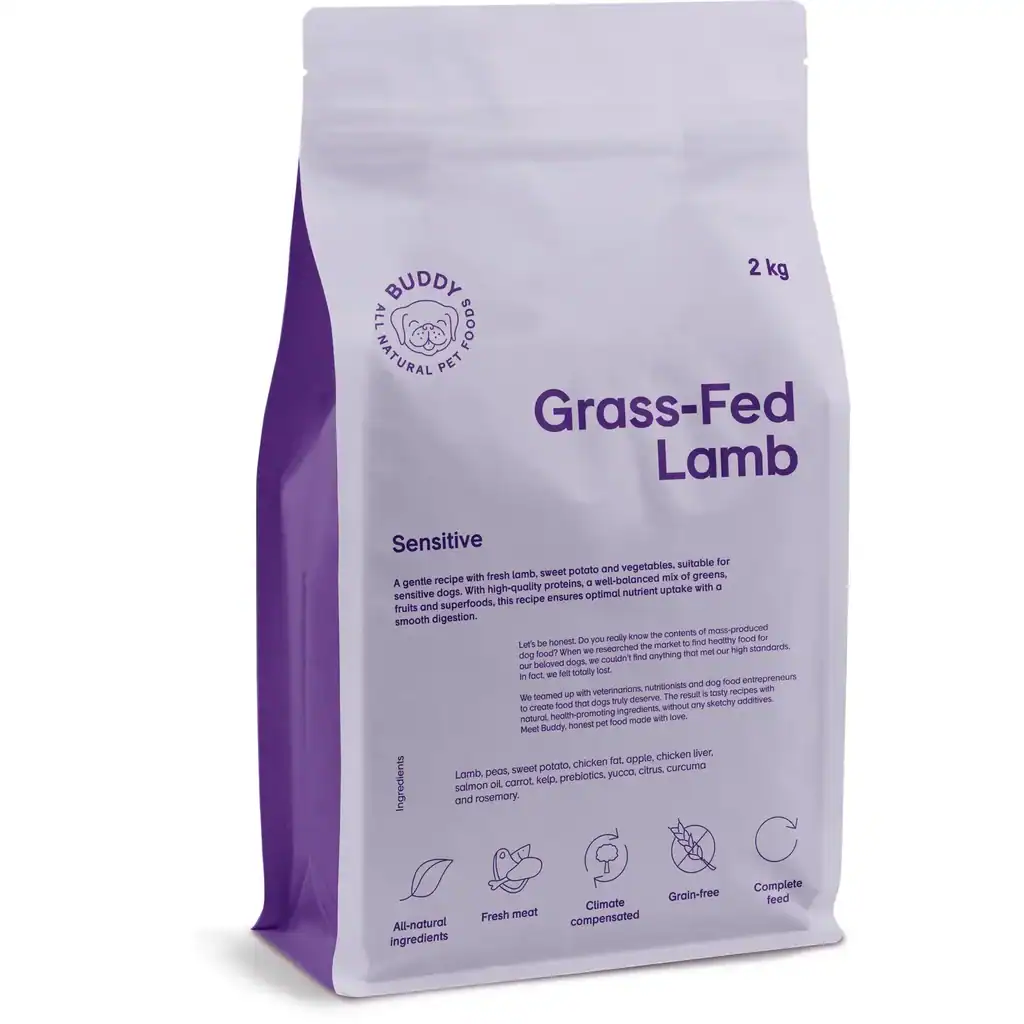 Natural Dog Dry Food Buddy Grass-Fed Lamb