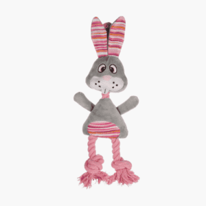 Plush Bunny Rope Dog Toy