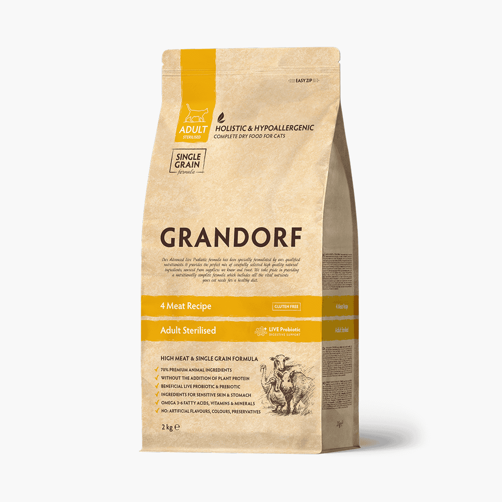 4 Meat Adult Dry Food For Sterilized Cats