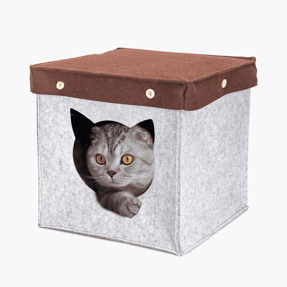 Square Felt Cat House