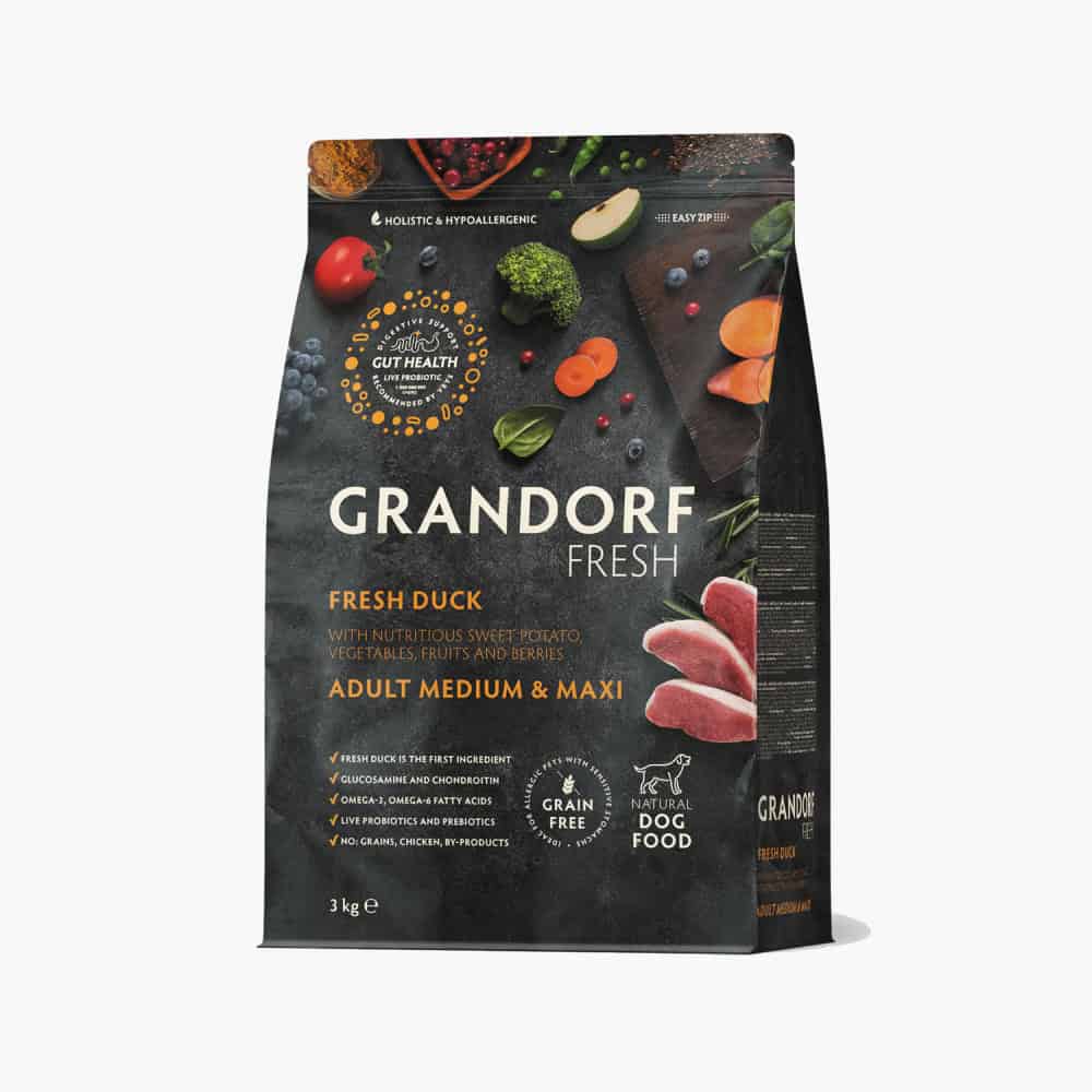 Grandorf, Adult Fresh Duck dry food for Medium & Maxi Breeds