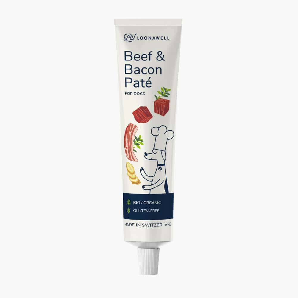 Pâté pour chien bio au bœuf et au bacon
