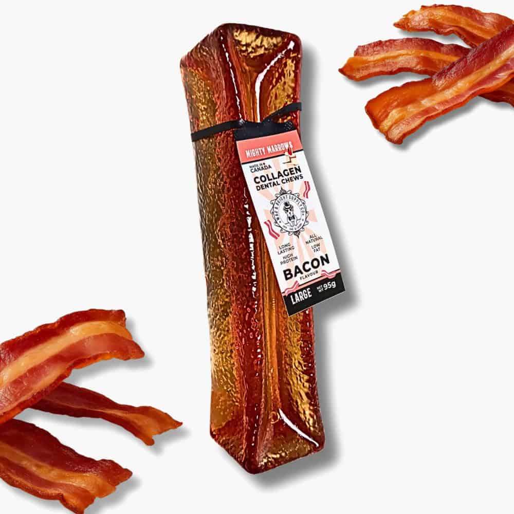 Mighty Marrows Collagen Dental Chew Treat, Bacon
